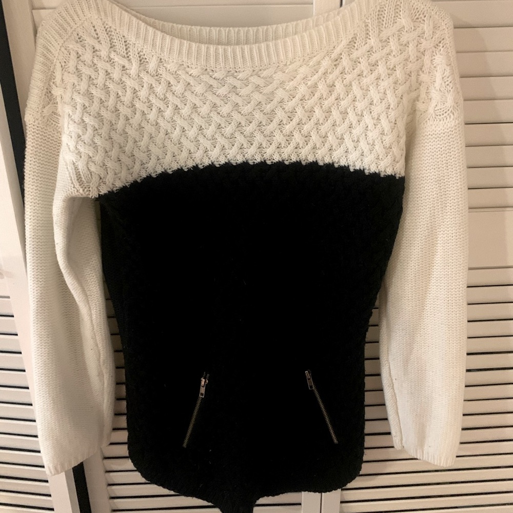 Black and white sweater